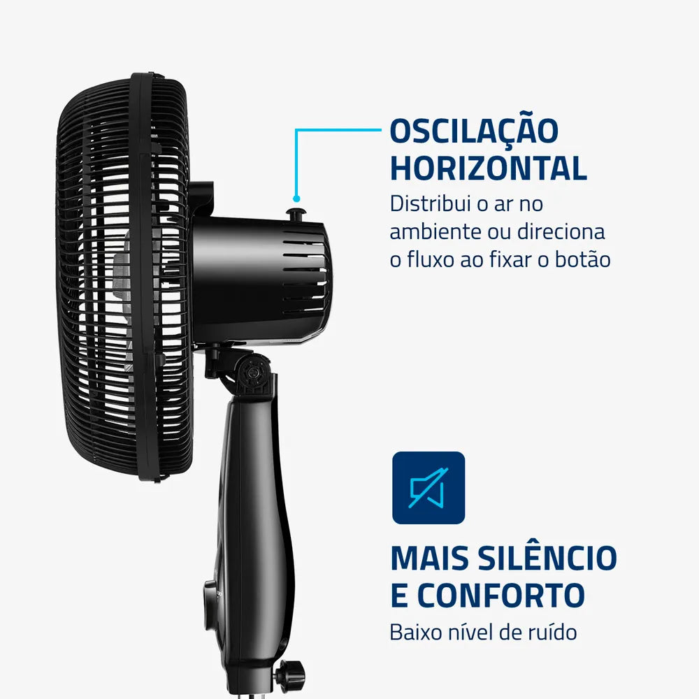 Ventilador de Coluna Mondial 6 pás Turbo VT-30C-NB