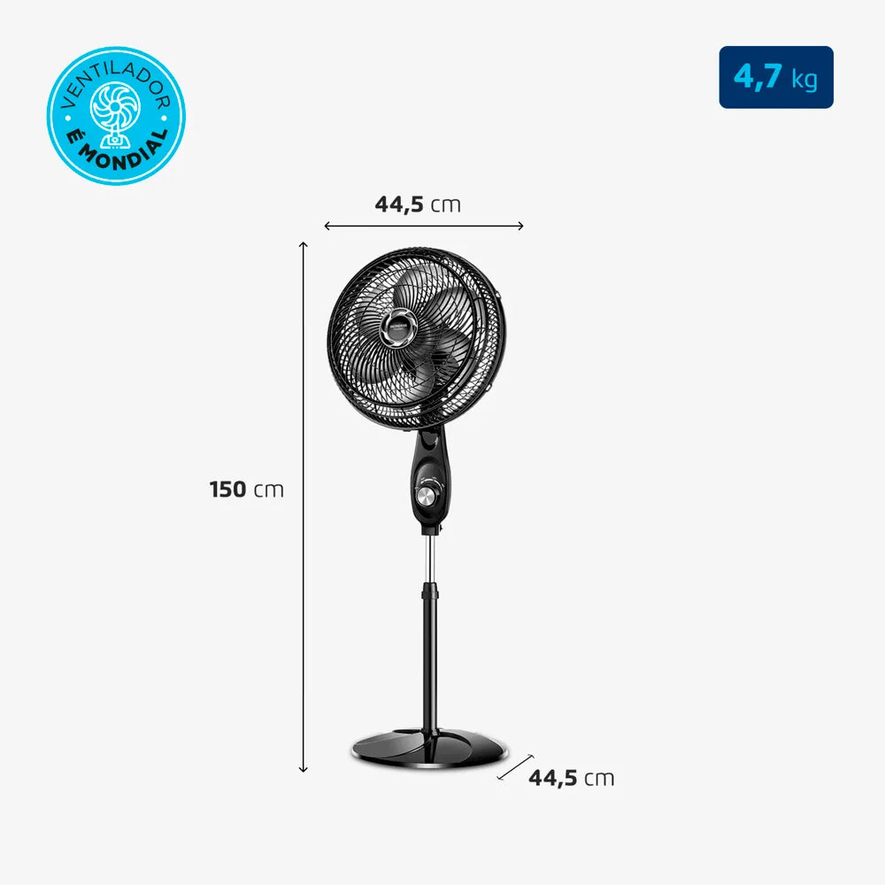 Ventilador de Coluna Mondial 6 pás Turbo VT-30C-NB