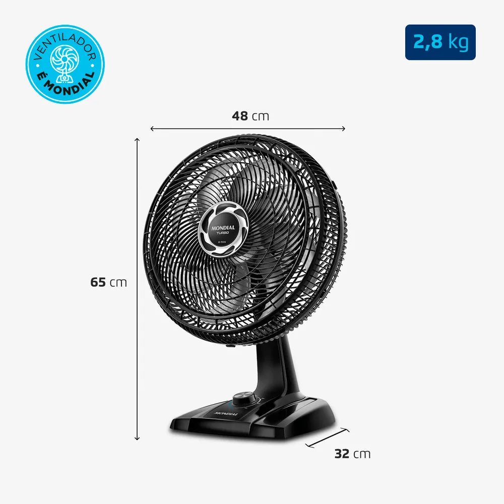 Ventilador de Mesa 40cm Turbo - NVT-40-8P-B