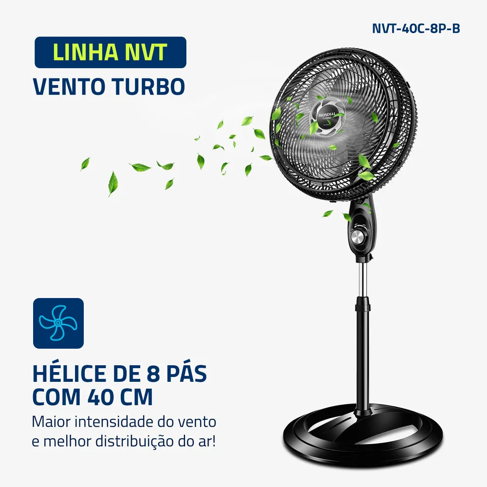 NVT-40C-8P-B - Ventilador de Coluna 40cm Turbo