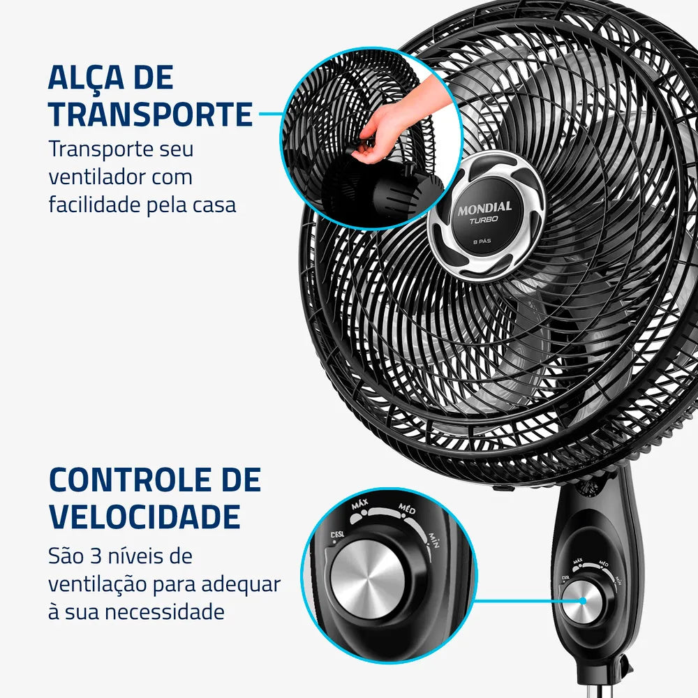 NVT-40C-8P-B - Ventilador de Coluna 40cm Turbo