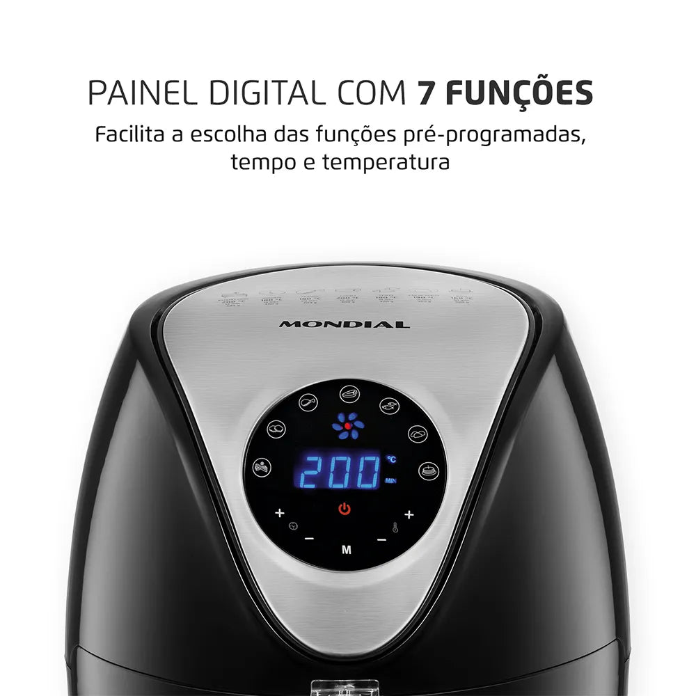 Fritadeira Sem Óleo Air Fryer 3,5L Mondial AF-30-DI