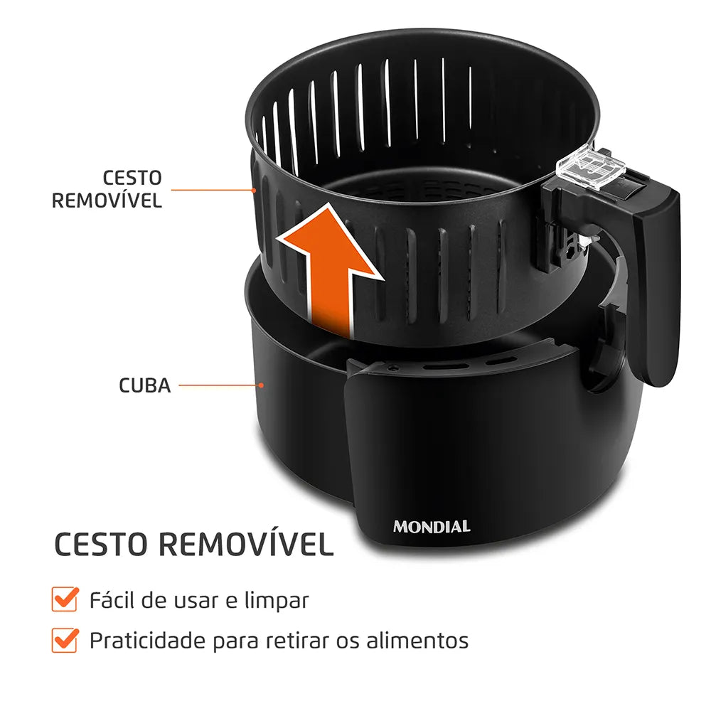Fritadeira Sem Óleo Air Fryer Pratic 3,6L Mondial AF-36-BI