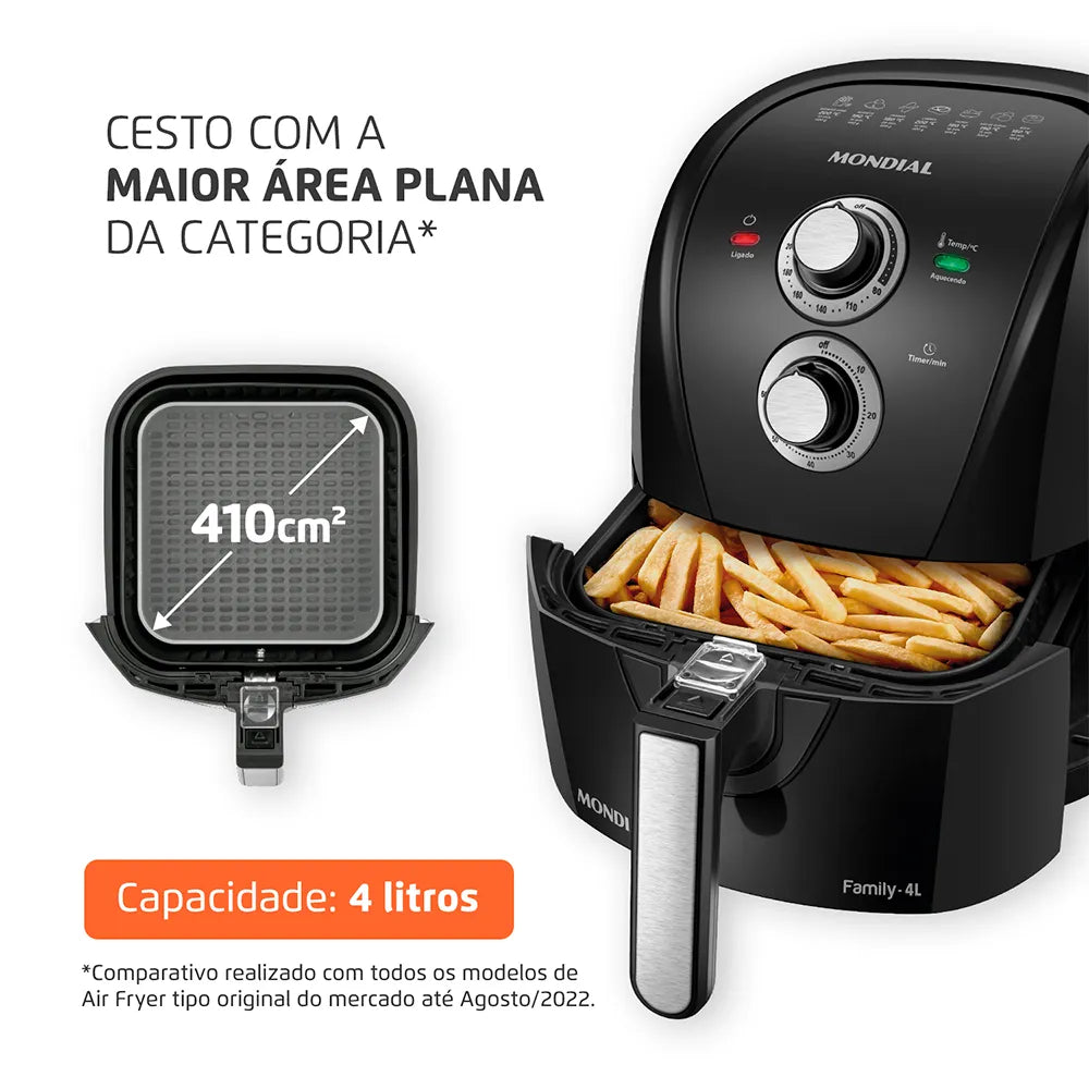 Fritadeira Sem Óleo Air Fryer Mondial AFN-40-BFS
