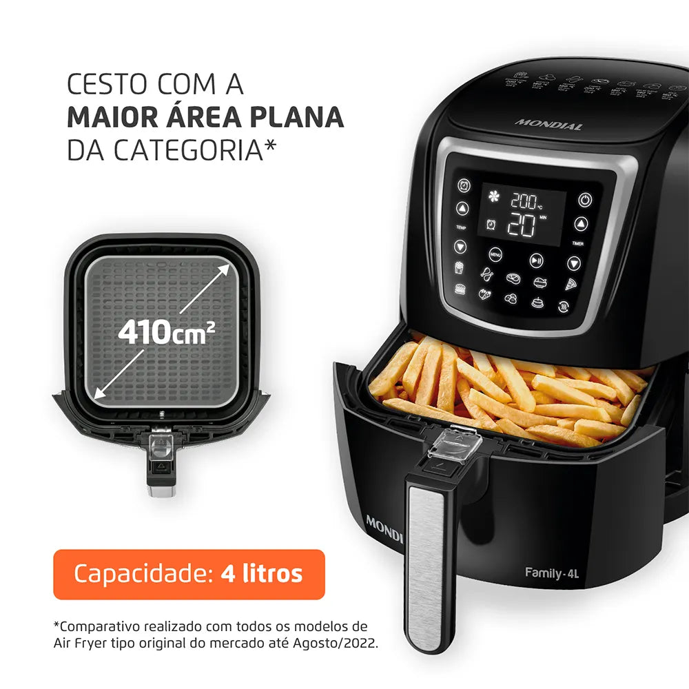 Fritadeira Sem Óleo Air Fryer 4 Litros AFN-40-DI Mondial