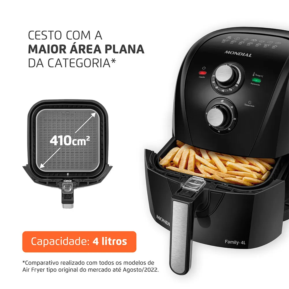 Fritadeira Sem Óleo Air Fryer Mondial - AFN-40-FB