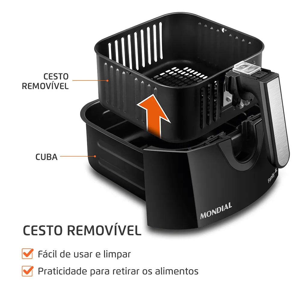 Fritadeira Sem Óleo Air Fryer Mondial - AFN-40-FB