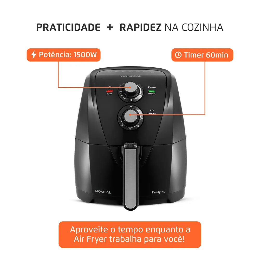 Fritadeira Sem Óleo Air Fryer Mondial - AFN-40-FB