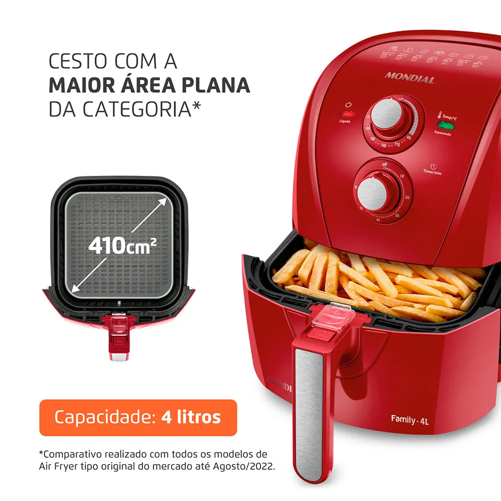 Fritadeira Sem Óleo Air Fryer Mondial - AFN-40-FR