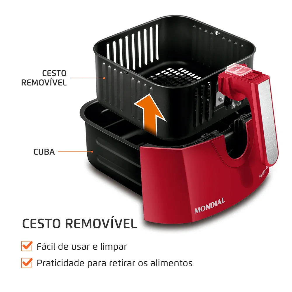 Fritadeira Sem Óleo Air Fryer Mondial - AFN-40-FR