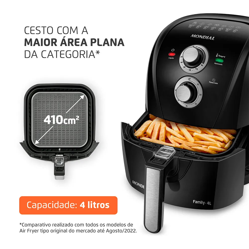 Fritadeira Sem Óleo Air Fryer 4 Litros AFN-40-LE Mondial