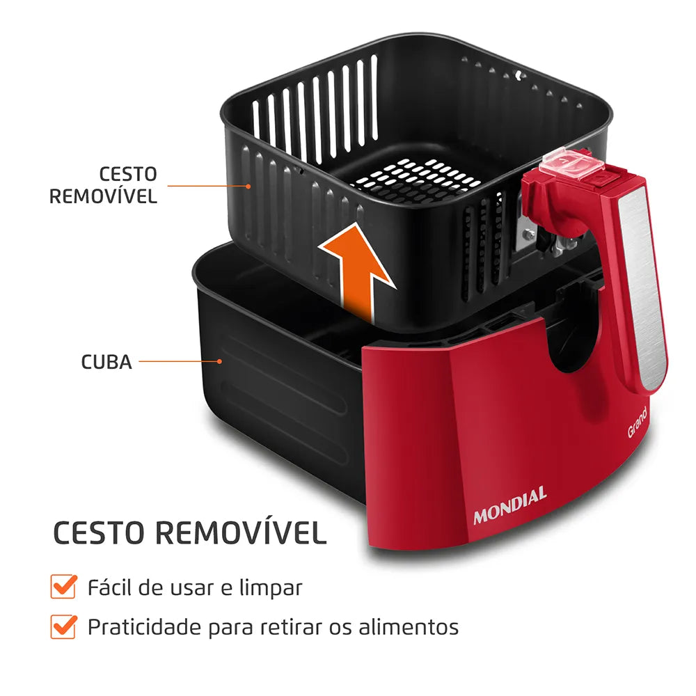 Fritadeira Sem Óleo Air Fryer 5L Mondial AFN-50-RI