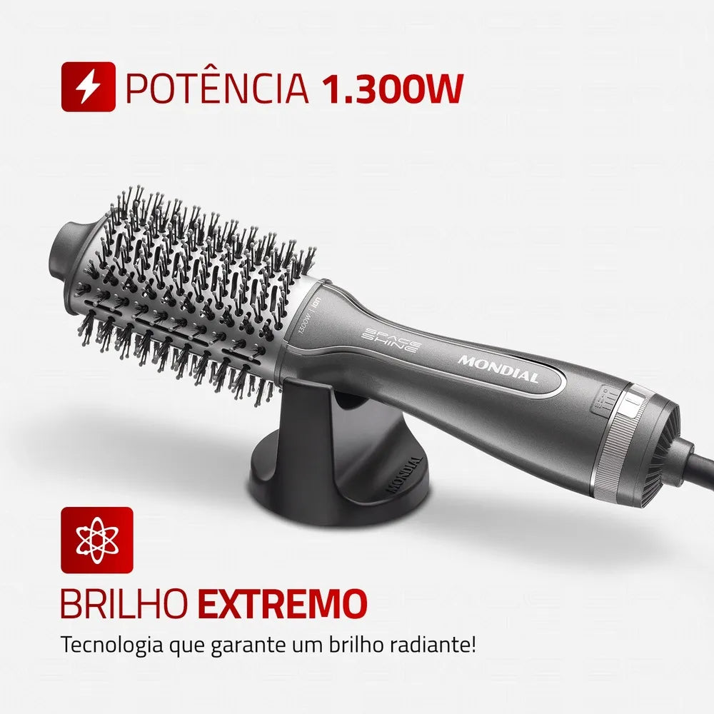 Escova Secadora Space Shine Mondial Grafite 1300W ES-20