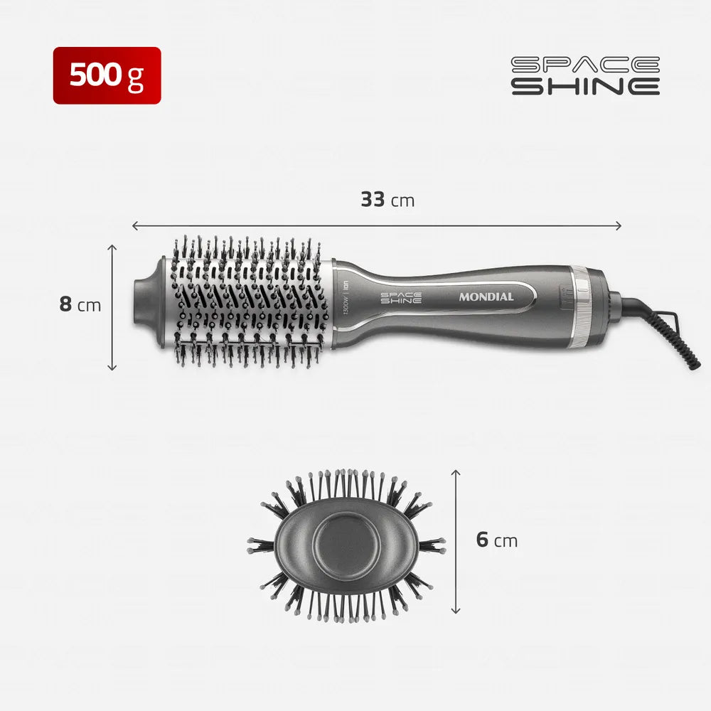 Escova Secadora Space Shine Mondial Grafite 1300W ES-20