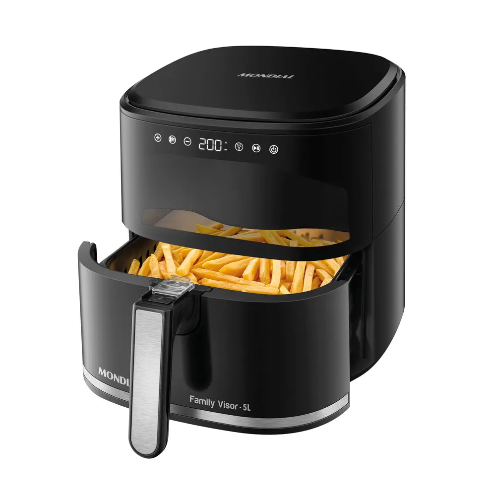 Fritadeira Sem Óleo Air Fryer Digital 5L Mondial Preto 2000W- AF-50-DV