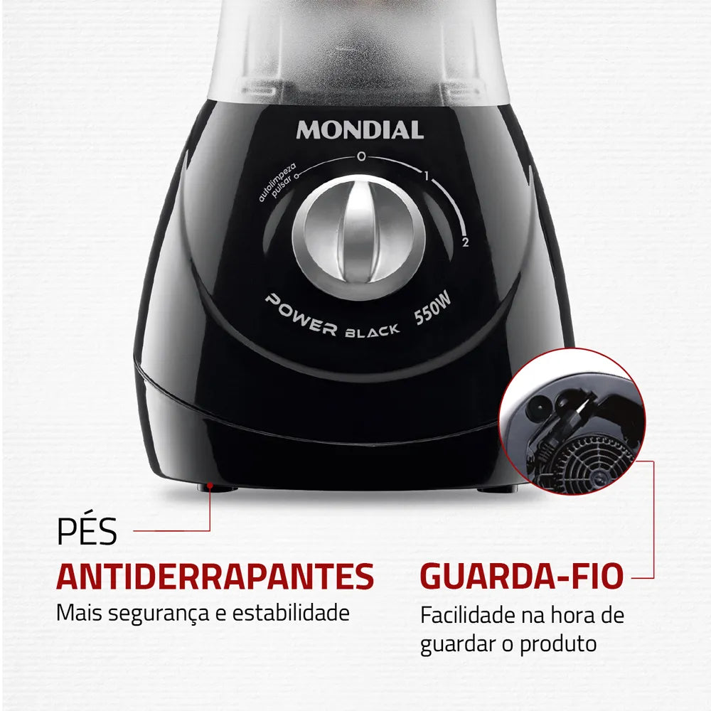 Liquidificador Mondial Power 2 Black L-28