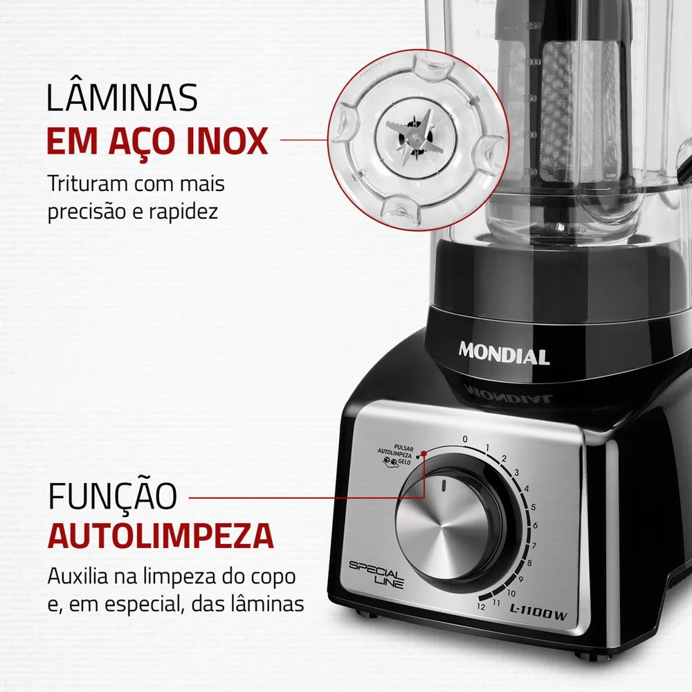 Liquidificador Mondial L-48-B-SL 127V/60Hz