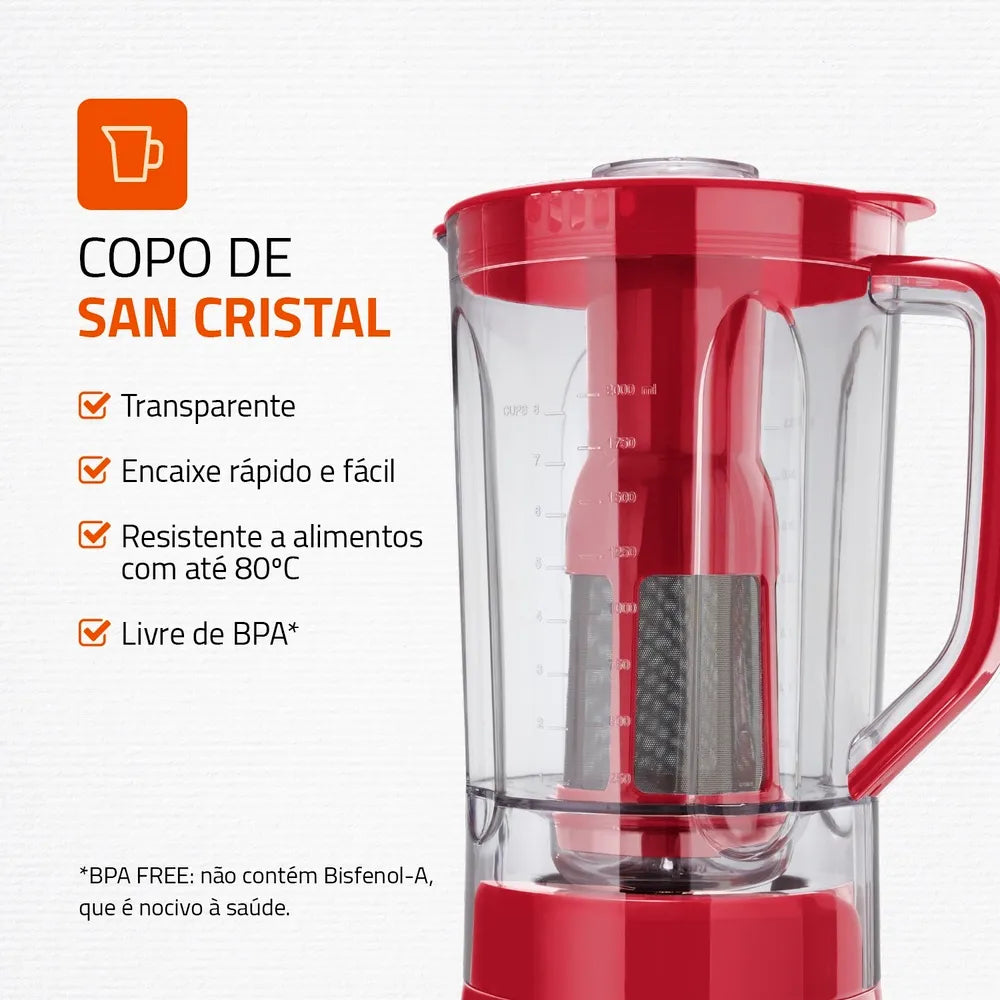 Liquidificador Mondial L-48-R-SL 220V/60Hz