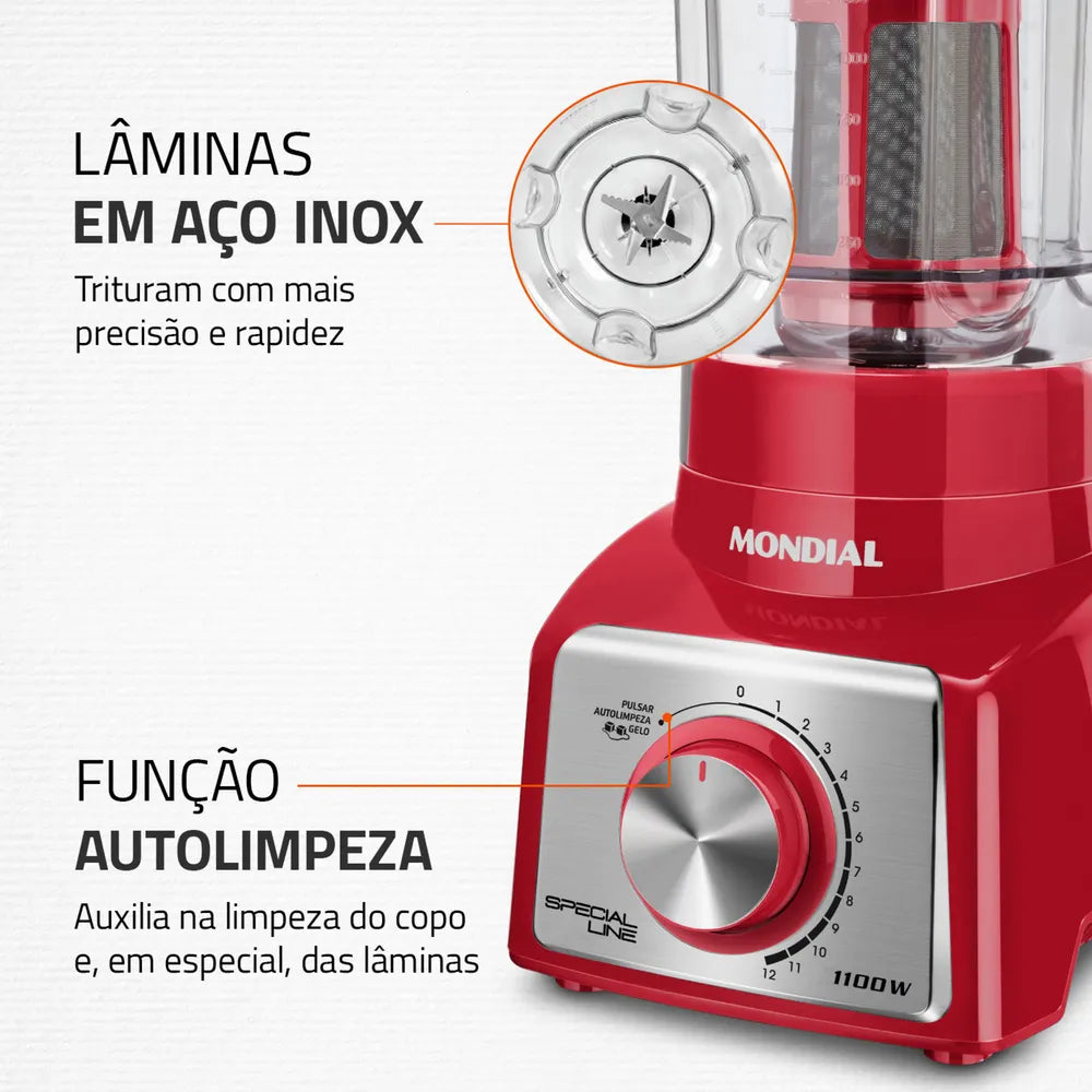Liquidificador Mondial L-48-R-SL 220V/60Hz
