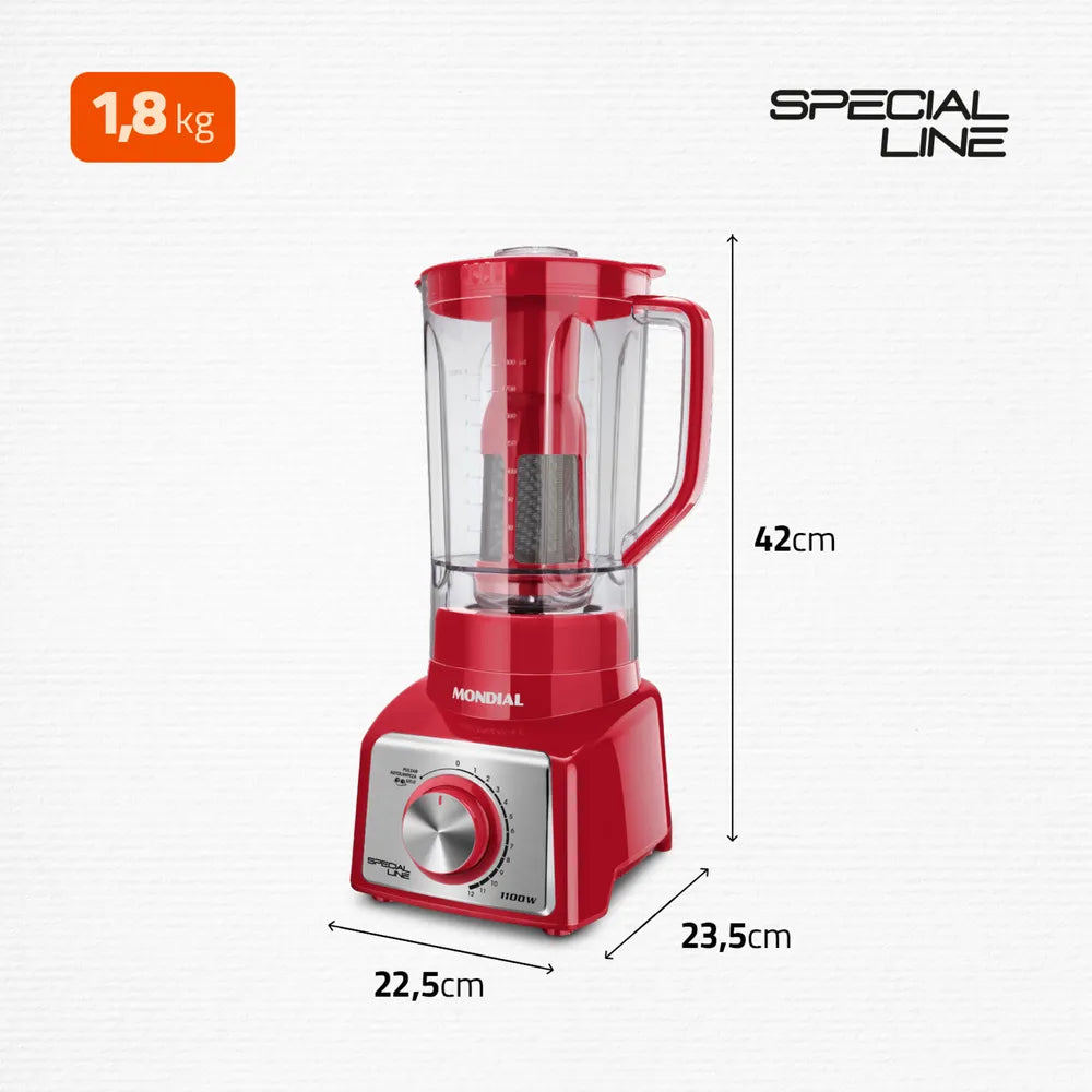 Liquidificador Mondial L-48-R-SL 220V/60Hz