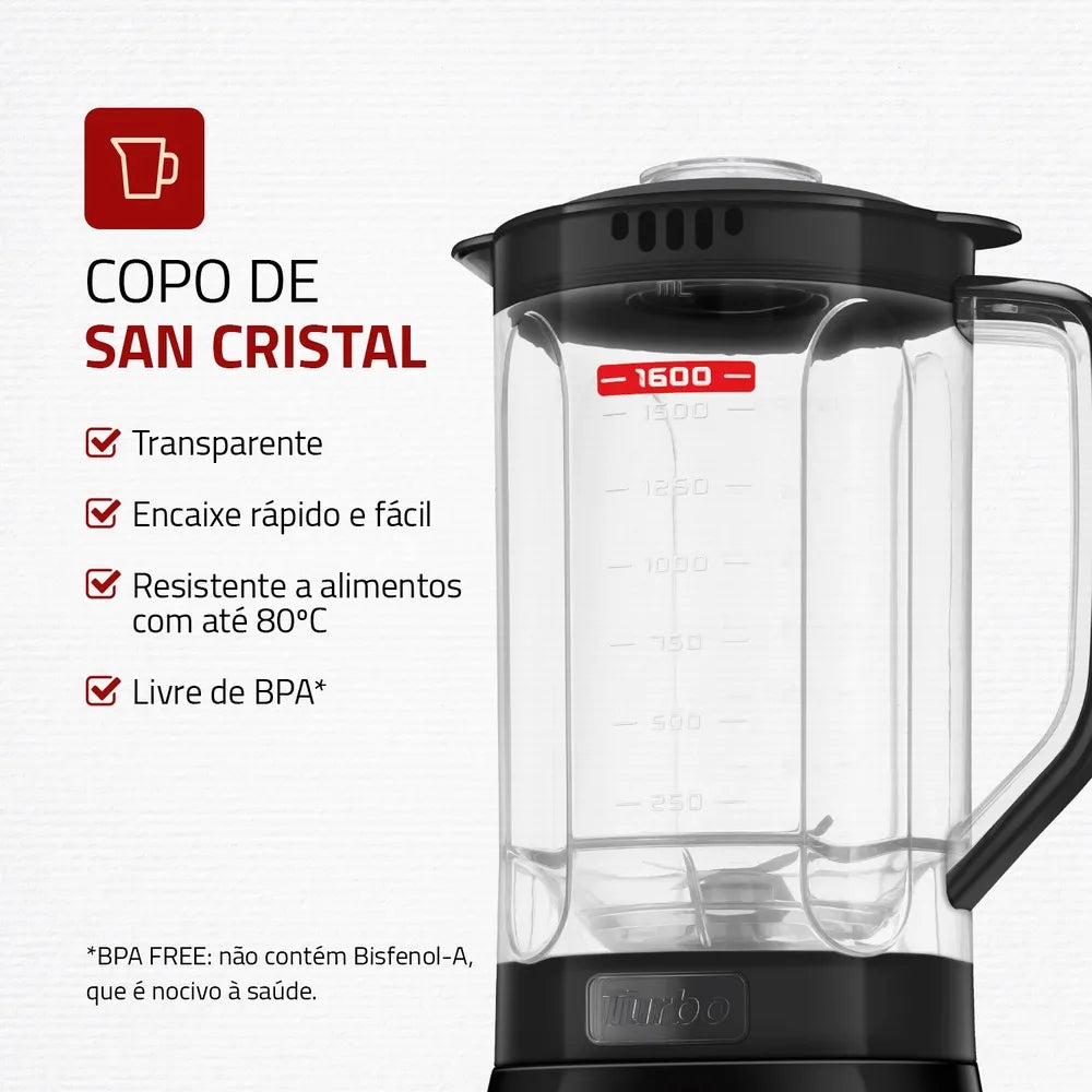 Liquidificador Pratic Turbo Mondial L-98-B