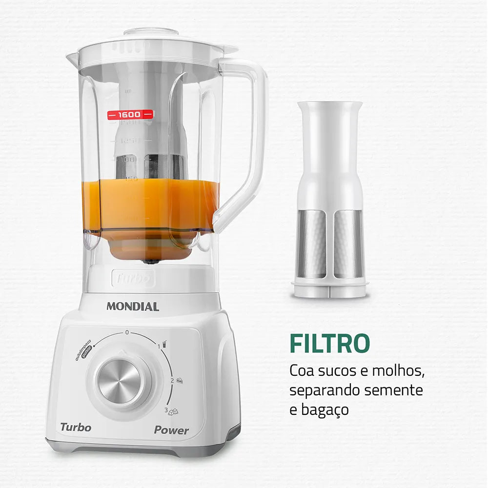 Liquidificador Mondial Turbo Power L-99-WG