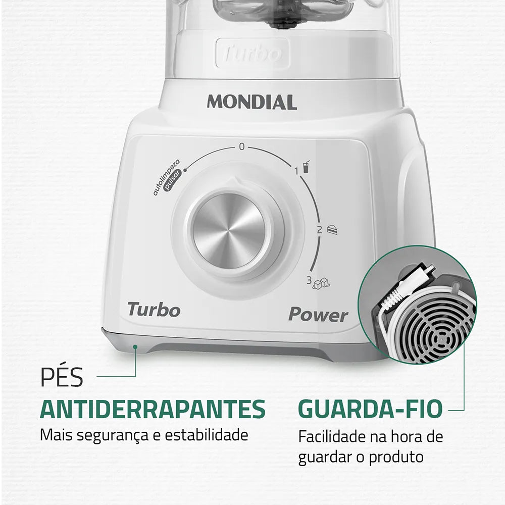 Liquidificador Mondial Turbo Power L-99-WG