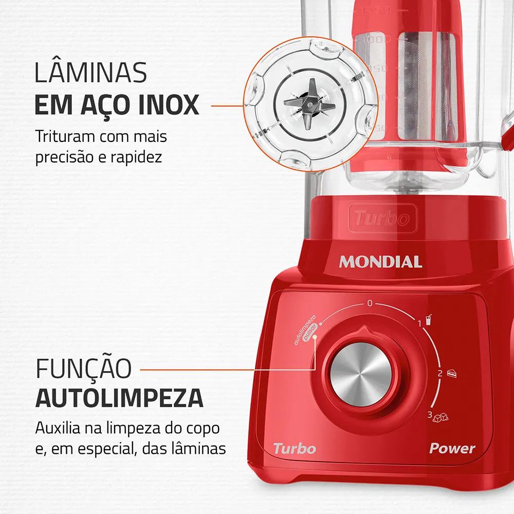 Liquidificador Mondial Turbo Power L-99-FR