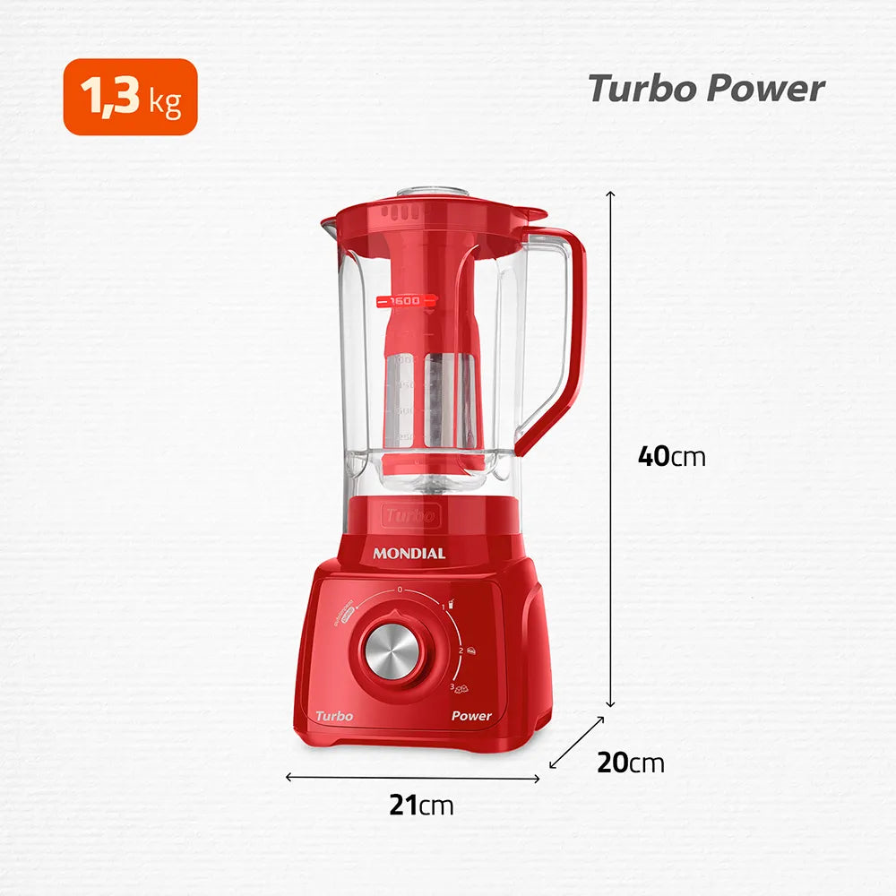 Liquidificador Mondial Turbo Power L-99-FR
