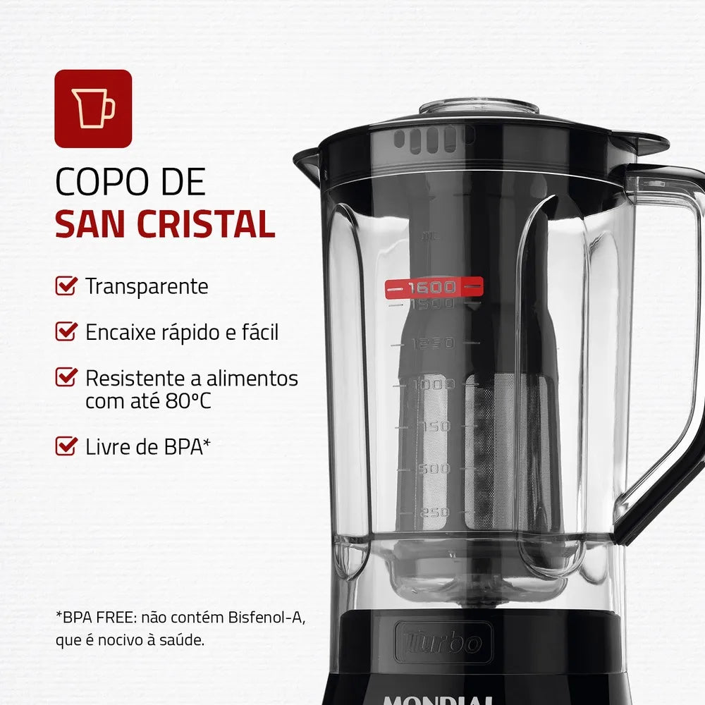 Liquidificador Mondial Turbo Power L-99-FB