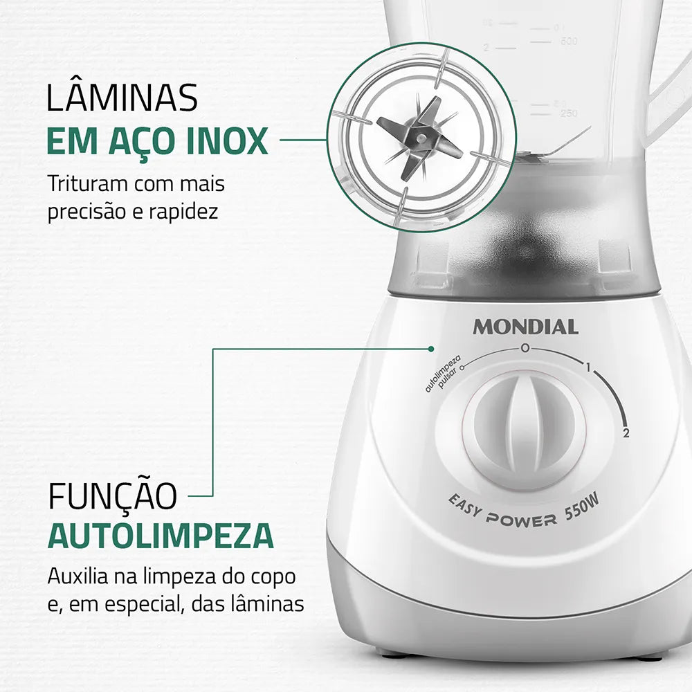 Liquidificador Mondial Easy Power 550W L-550-W