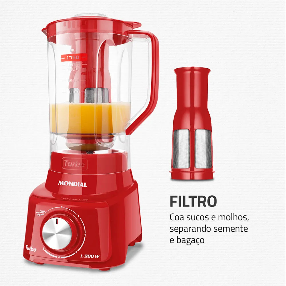 Liquidificador Mondial Turbo 900W L-900 FR-2C