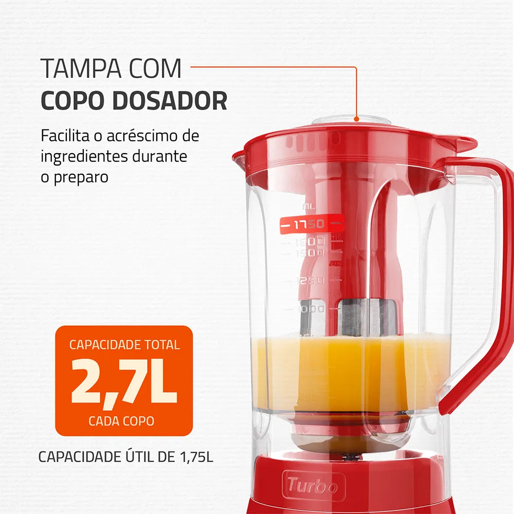 Liquidificador Mondial Turbo 900W L-900 FR-2C