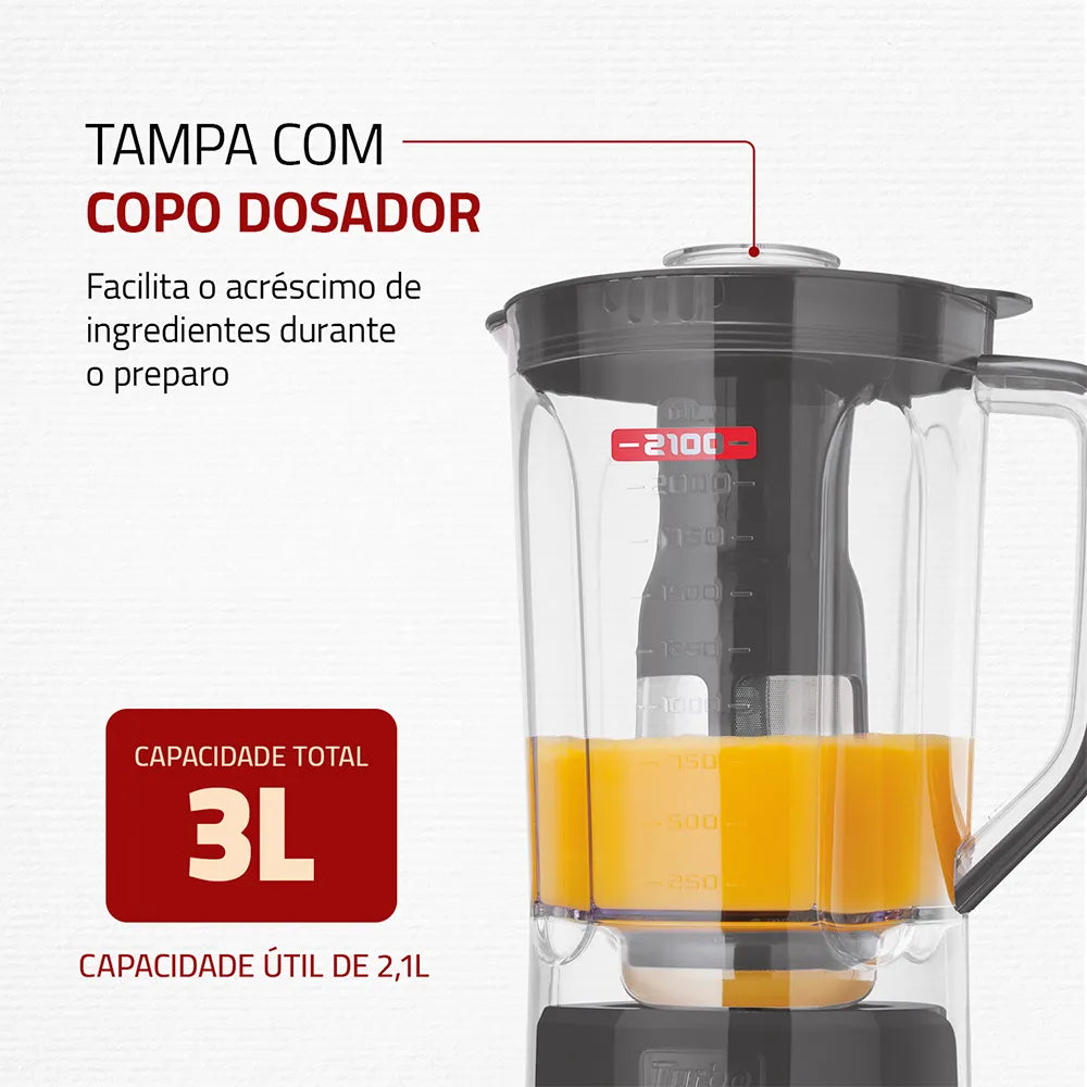 Liquidificador Mondial Turbo Platinum L-1200-PI