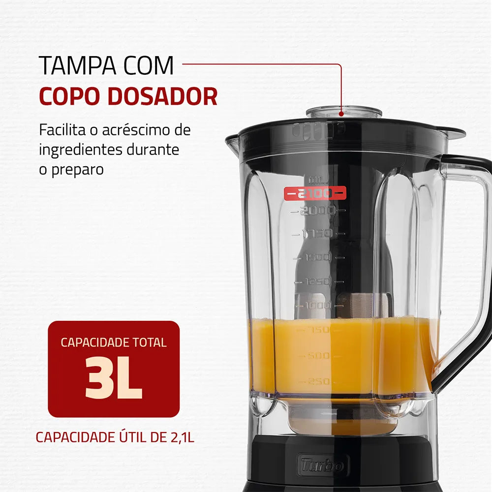 Liquidificador Mondial Turbo Black L-1200 BI