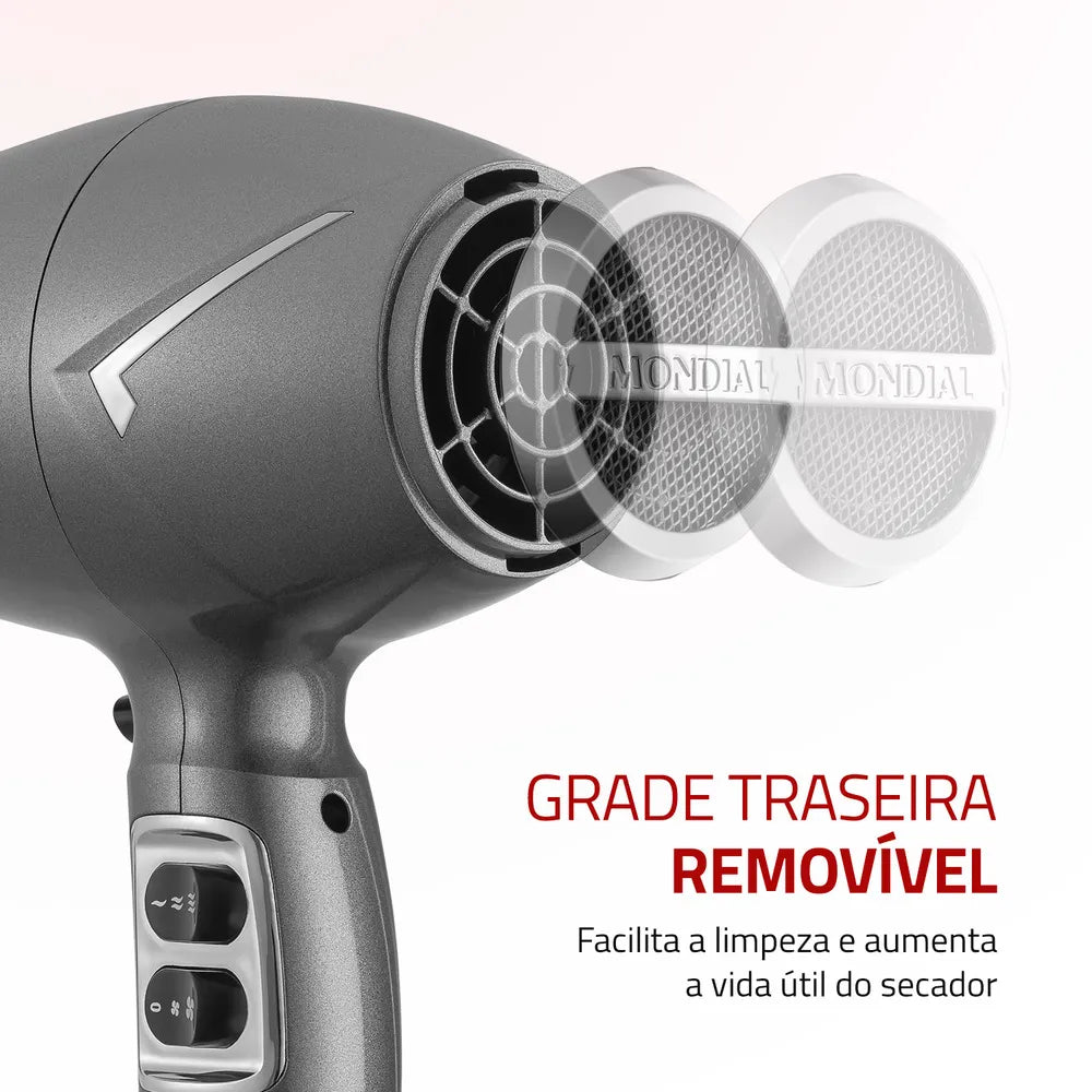 Secador de Cabelos Space Shine Mondial Grafite 2000W SC-20