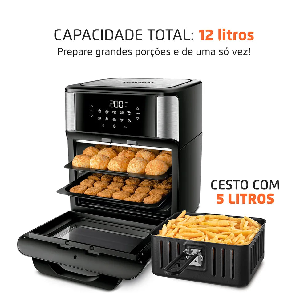 Fritadeira Elétrica Forno Oven 12L Mondial AFO-12L-BI