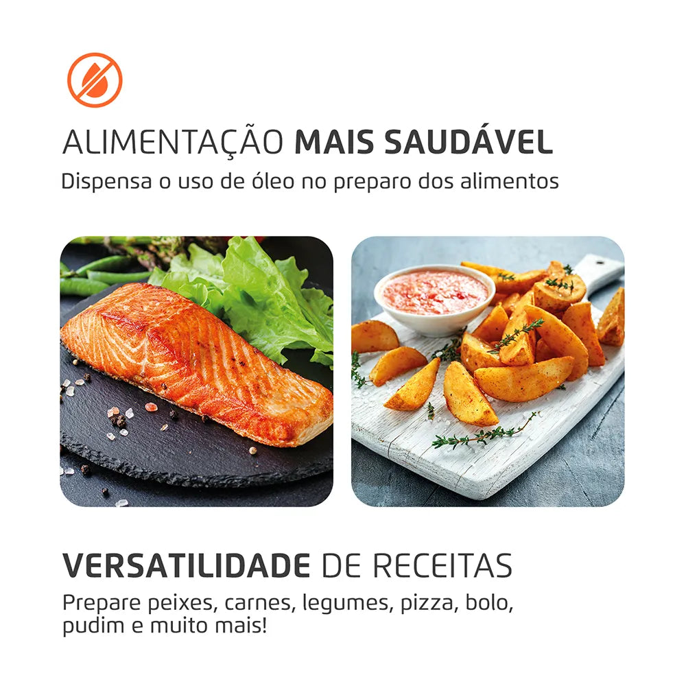 Fritadeira Elétrica Forno Oven 12L Mondial AFO-12L-BI