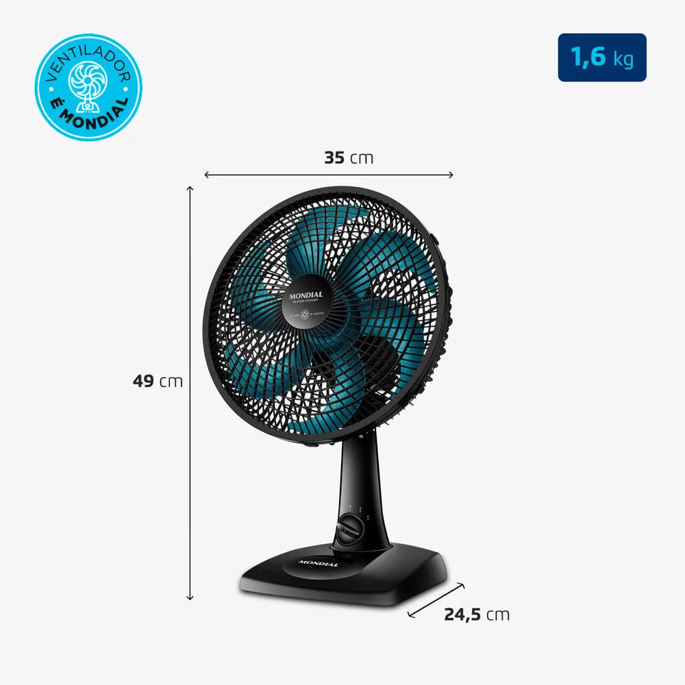 Ventilador de Mesa Mondial 6 pás VSP-30-AP