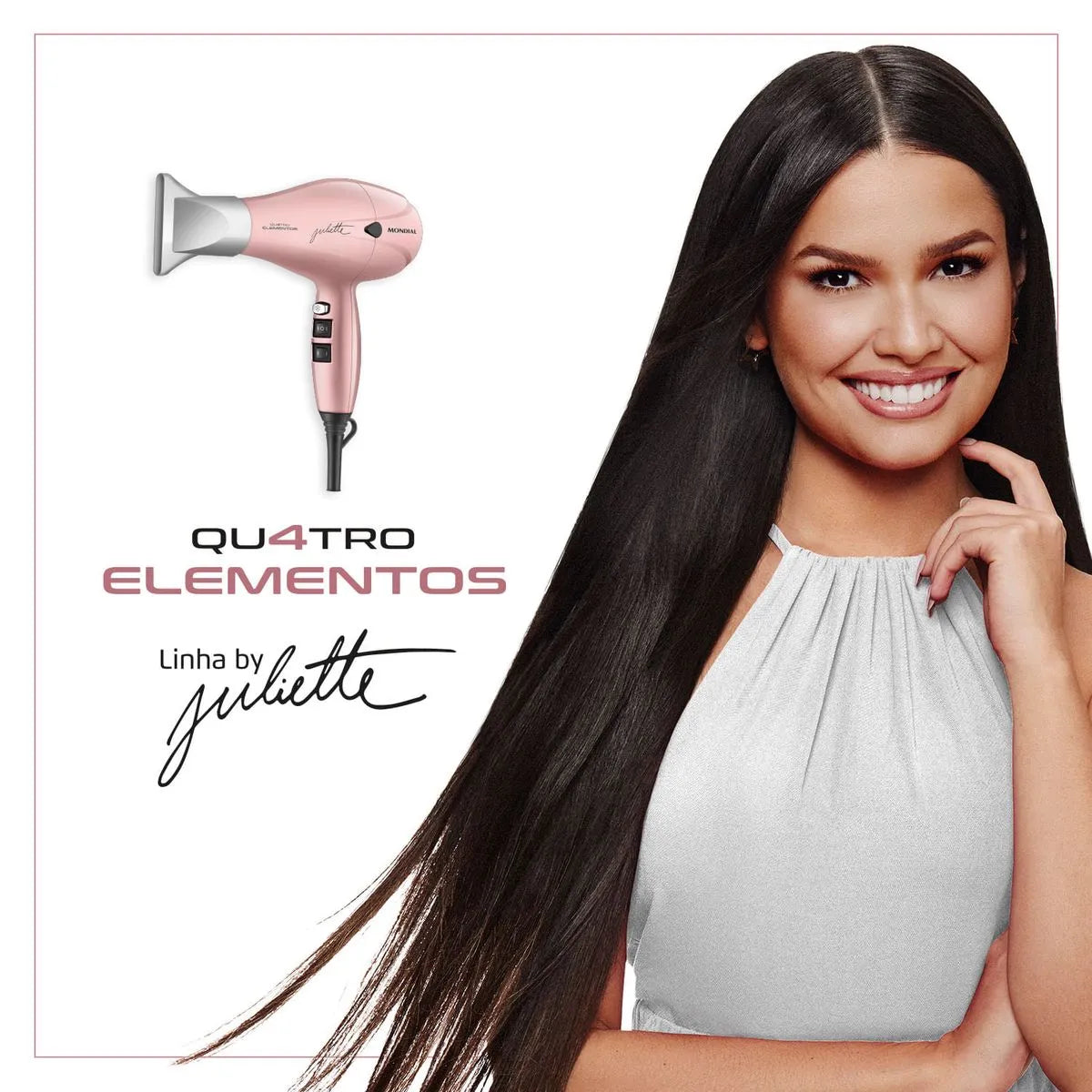 Secador de Cabelo By Juliette Mondial Golden Rose 2000W SCP-JU-01
