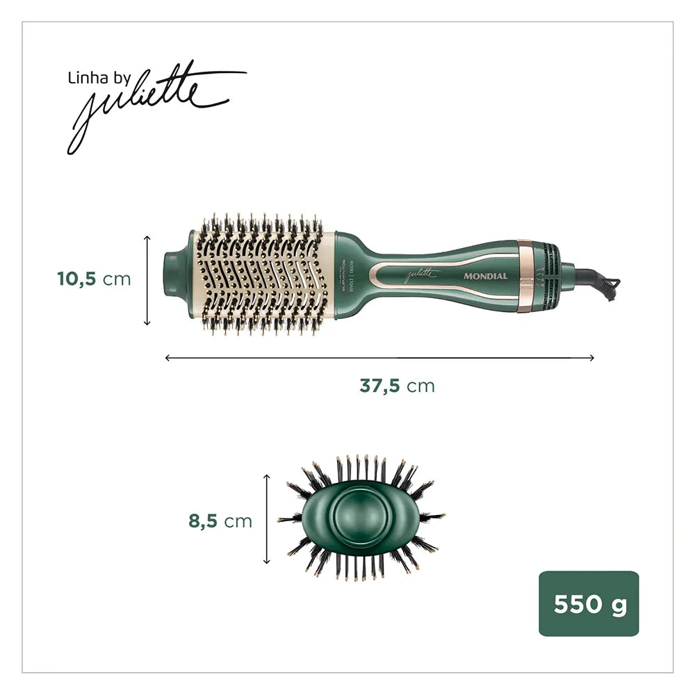 Escova Secadora By Juliette Mondial Verde Oliva 1300W ES-JU-02