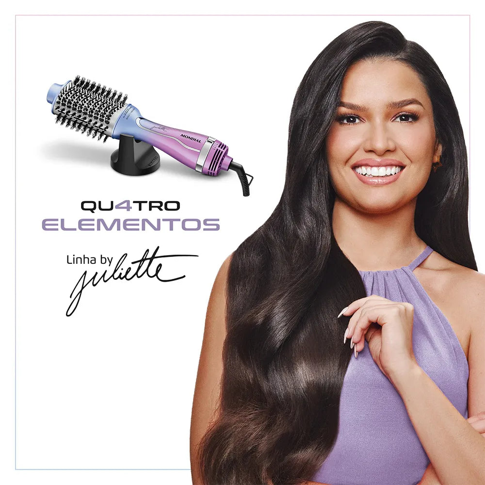 Escova Secadora By Juliette Mondial Azul e Rosa 1300W ES-JU-03