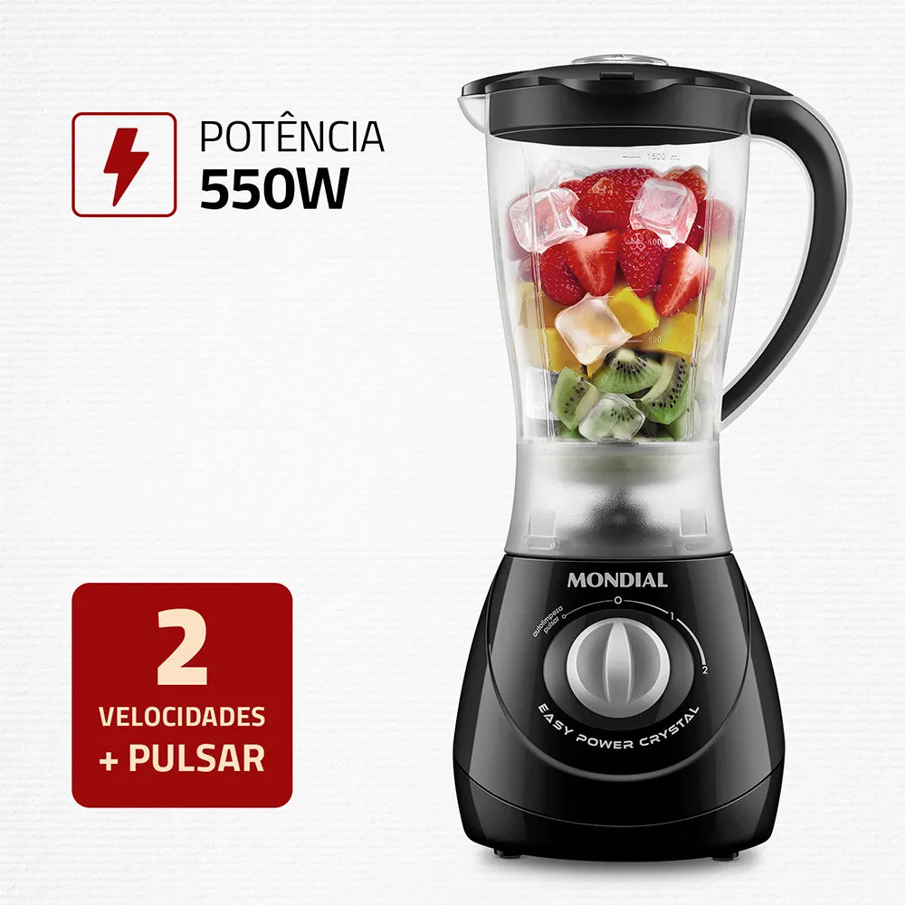 Liquidificador Easy Power Mondial Preto 550W L-550-BC