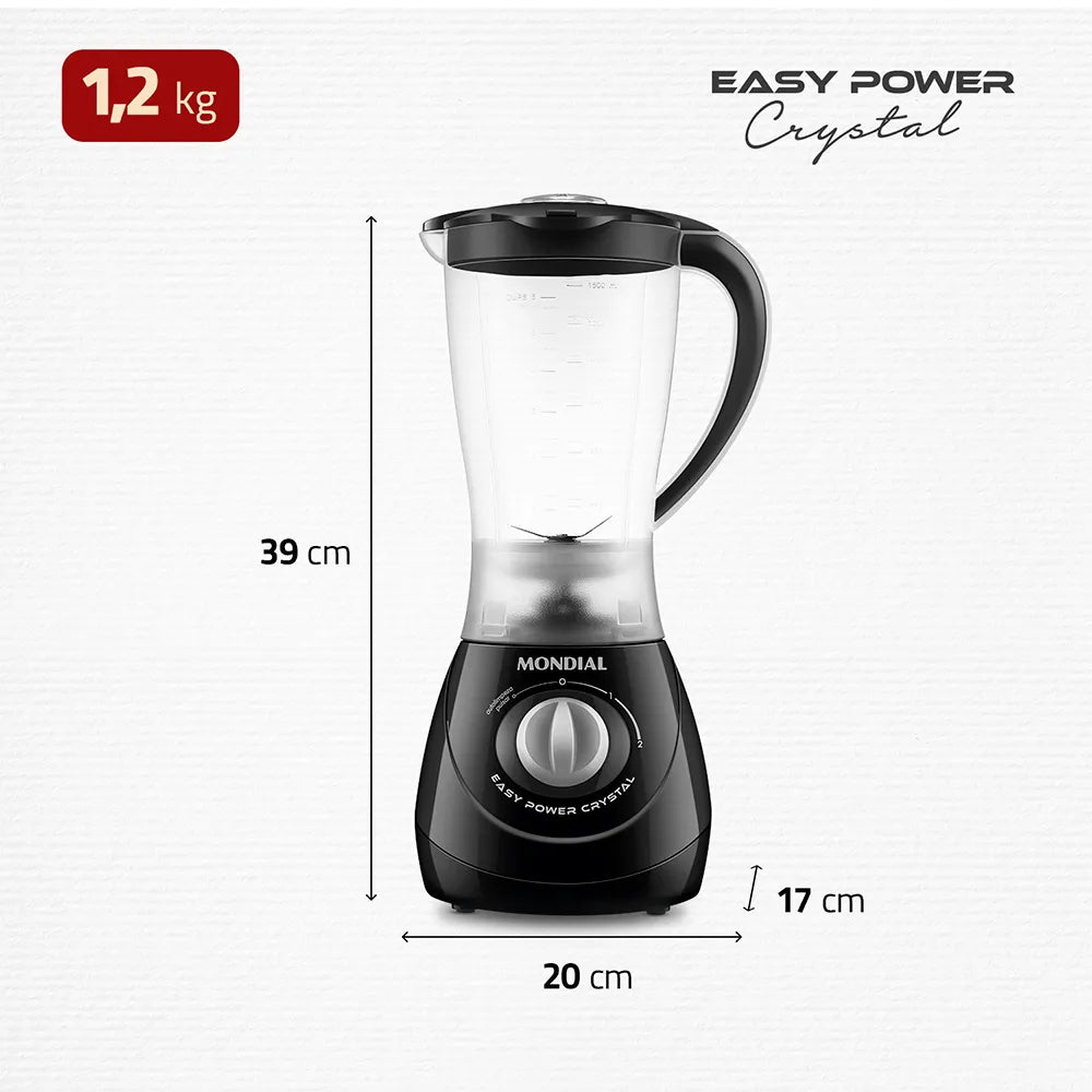 Liquidificador Easy Power Mondial Preto 550W L-550-BC