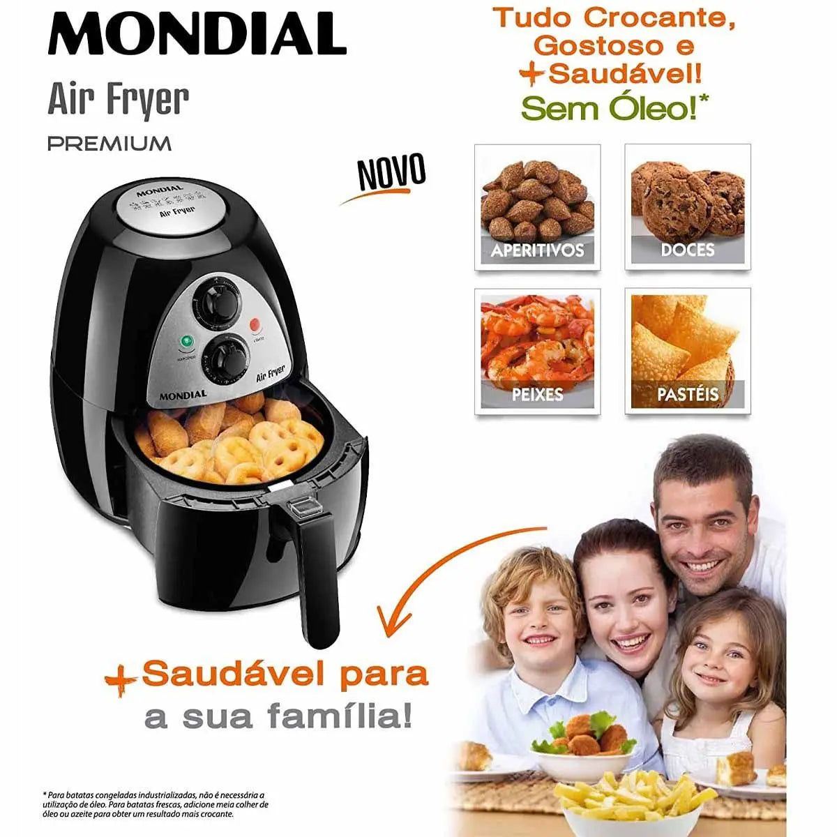 Fritadeira Sem Óleo Air Fryer 2,7L Mondial AF-03